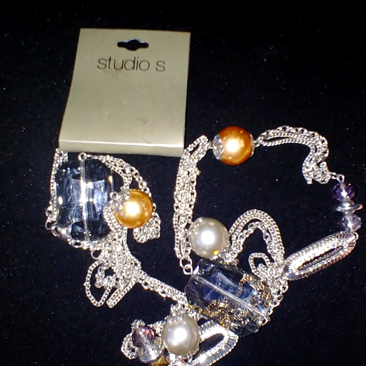 Studio Silver And Gold Necklace With Intricate Design